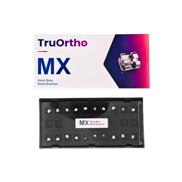 TruOrtho MX Metal Base Metal Brackets, MBT, 0.022 Slot, 345 with Hooks