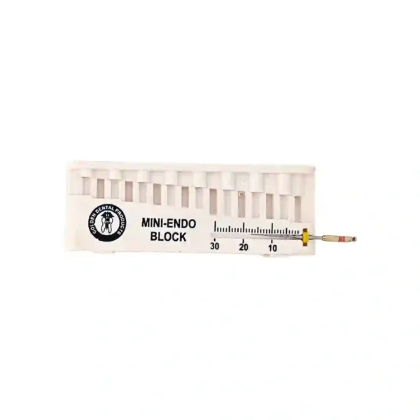 Mini Endo Block For Measuring Length Of  Files, Reamers, Gutta Percha Points and Paper Points