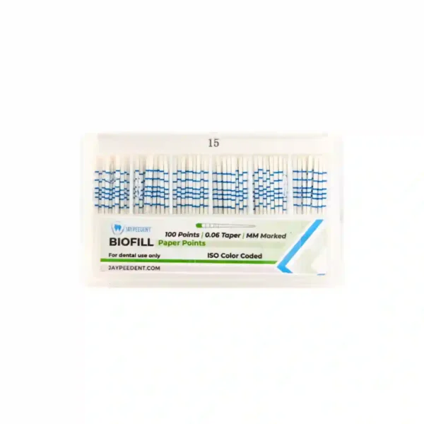 Jaypee Biofill Absorbent Paper Points, 0.06 Taper, mm Marked, ISO Color Coded