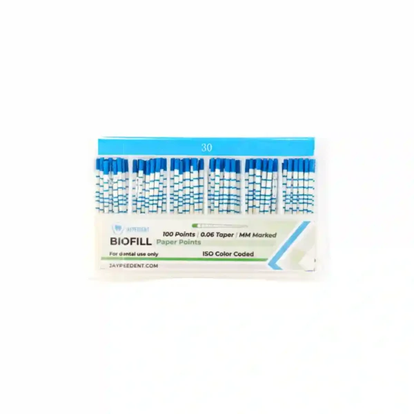 Jaypee Biofill Absorbent Paper Points, 0.06 Taper, mm Marked, ISO Color Coded