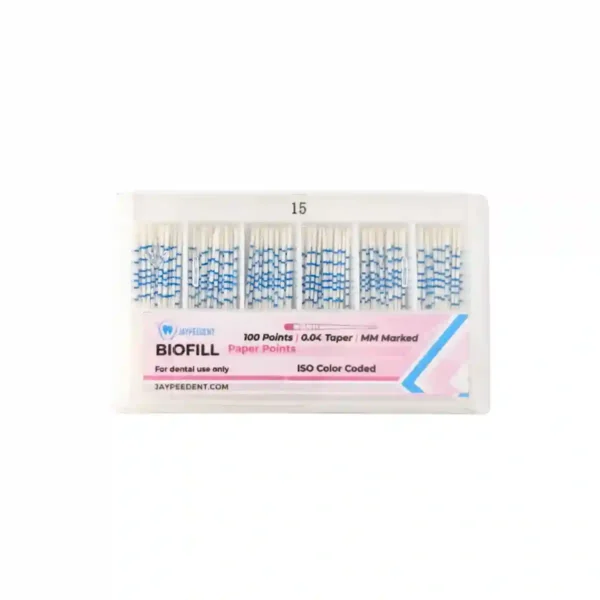 Jaypee Biofill Absorbent Paper Points, 0.04 Taper, mm MArked, ISO Color Coded