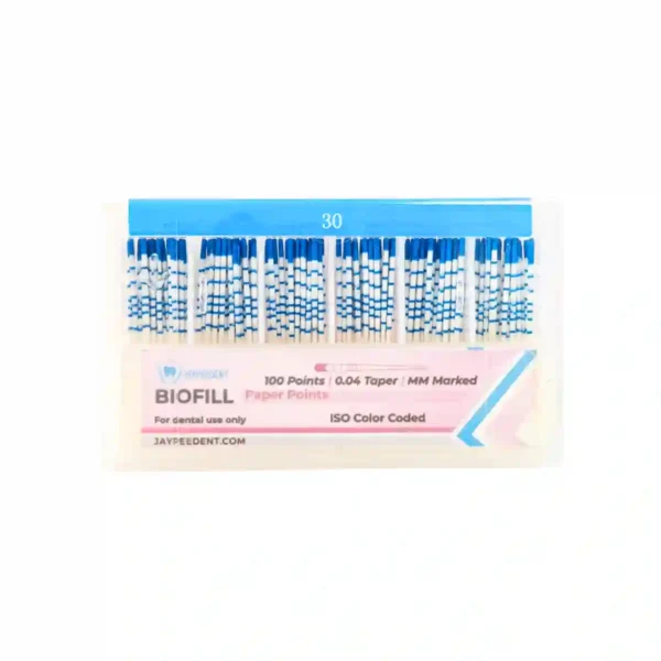 Jaypee Biofill Absorbent Paper Points, 0.04 Taper, mm MArked, ISO Color Coded