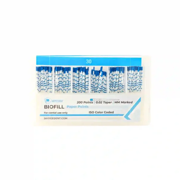 Jaypee Biofill Absorbent Paper Points, 0.02 Taper, mm Marked, ISO Color Coded