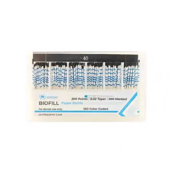 Jaypee Biofill Absorbent Paper Points, 0.02 Taper, mm Marked, ISO Color Coded
