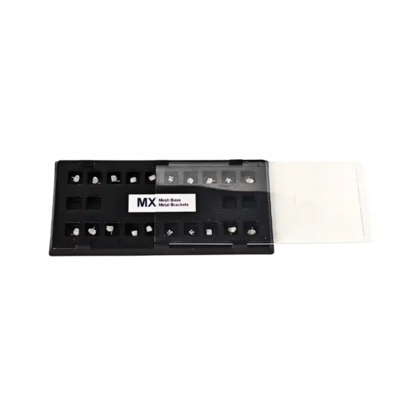 TruOrtho MX Metal Orthodontic Brackets MBT 0.022 Slot with Hooks, 20 Bracket Kit