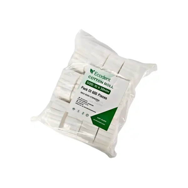 Ecodent Dental Cotton Roll, Sizes 10 x 38mm, 8 x 38mm, 12 x 38mm
