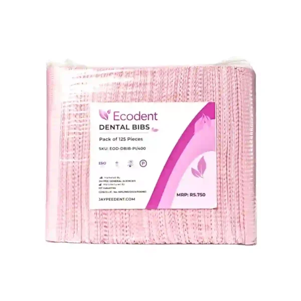 Ecodent Dental Bibs Pack Of 125 Nos, Purple, Pink, Green, Blue