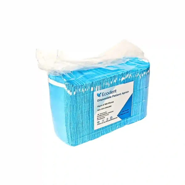 Ecodent Disposable Patient Apron, Pack of 100, Tie Type, Adult and Pedodontic