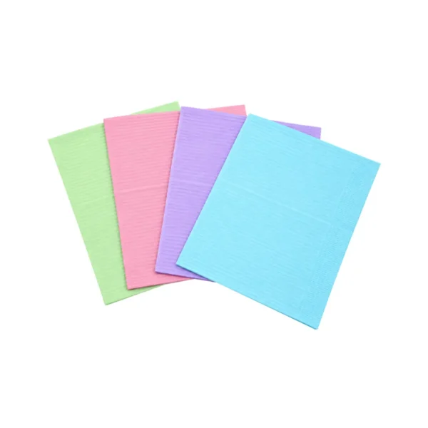 Ecodent Dental Bibs Pack Of 125 Nos, Purple, Pink, Green, Blue