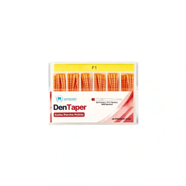 Jaypee Dent DenTaper Gutta Percha Points, PT F Series, 60 Points