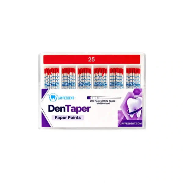Jaypee Dent DenTaper Paper Points, 200 Points, 0.02 Taper, MM Marked