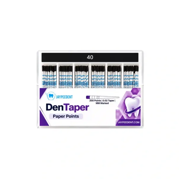 Jaypee Dent DenTaper Paper Points, 200 Points, 0.02 Taper, MM Marked