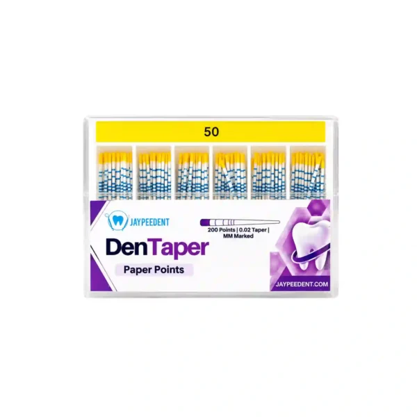 Jaypee Dent DenTaper Paper Points, 200 Points, 0.02 Taper, MM Marked