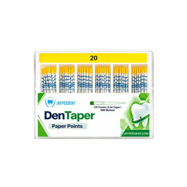 Jaypee Dent DenTaper Paper Points, 120 Points, 0.04 Taper, MM Marked