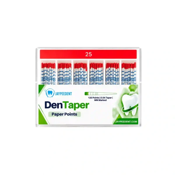 Jaypee Dent DenTaper Paper Points, 120 Points, 0.04 Taper, MM Marked