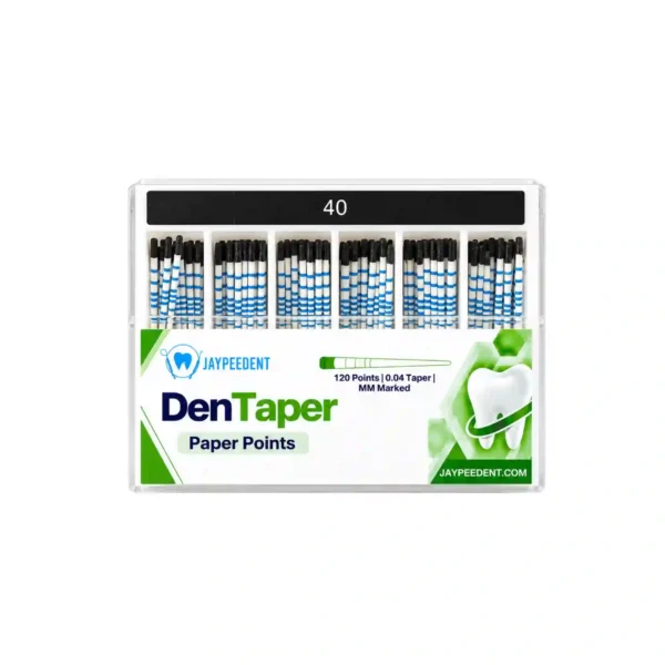 Jaypee Dent DenTaper Paper Points, 120 Points, 0.04 Taper, MM Marked