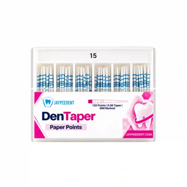 Jaypee Dent DenTaper Paper Points, 120 Points, 0.06 Taper, MM Marked
