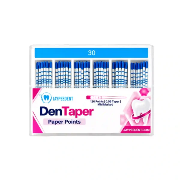 Jaypee Dent DenTaper Paper Points, 120 Points, 0.06 Taper, MM Marked