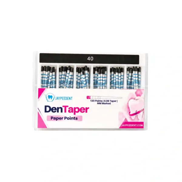 Jaypee Dent DenTaper Paper Points, 120 Points, 0.06 Taper, MM Marked